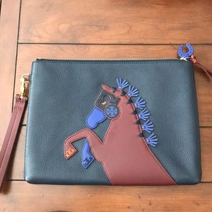 Authentic Tory Burch Horse Clutch